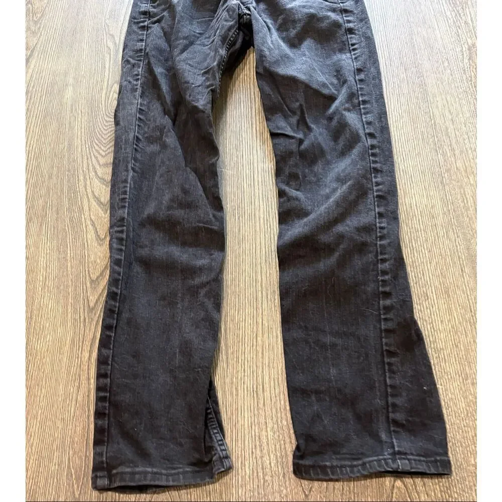 Levi's Mens Straight Jeans Mid Rise Denim Cotton Blend Dark Wash Black 30x32